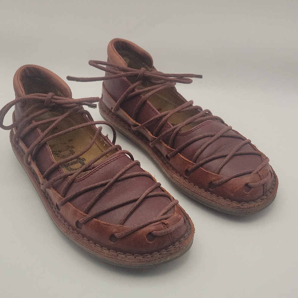 TRIPPEN Brown Calfskin Leather Lace-up Shoes Size EUR 36 Made In Italy